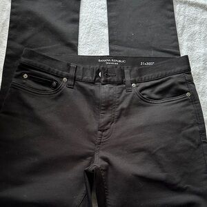 Banana Republic Traveler Men's Slim Straight Black Jeans W31 x L 30